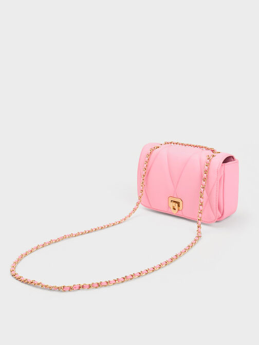 Arwen Quilted Shoulder Bag, Pink, hi-res