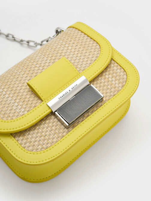 Charlot Raffia Chain Strap Bag, , hi-res