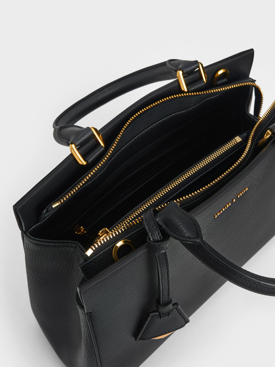 Black Mirabelle Structured Handbag CHARLES KEITH TH
