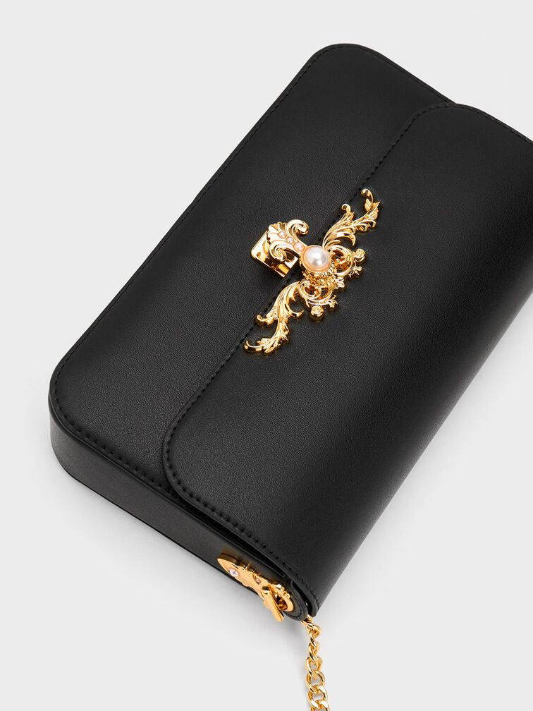 Merial Metallic Accent Clutch, , hi-res