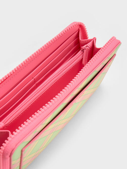 Cyrus Checkered Long Wallet, , hi-res