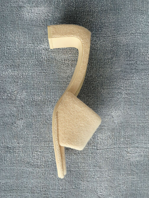 Loey Textured Curved-Heel Mules, , hi-res