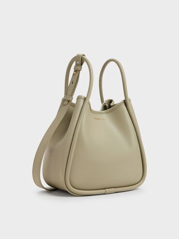 Mini Lyla Tubular Tote Bag, Pale Olive, hi-res