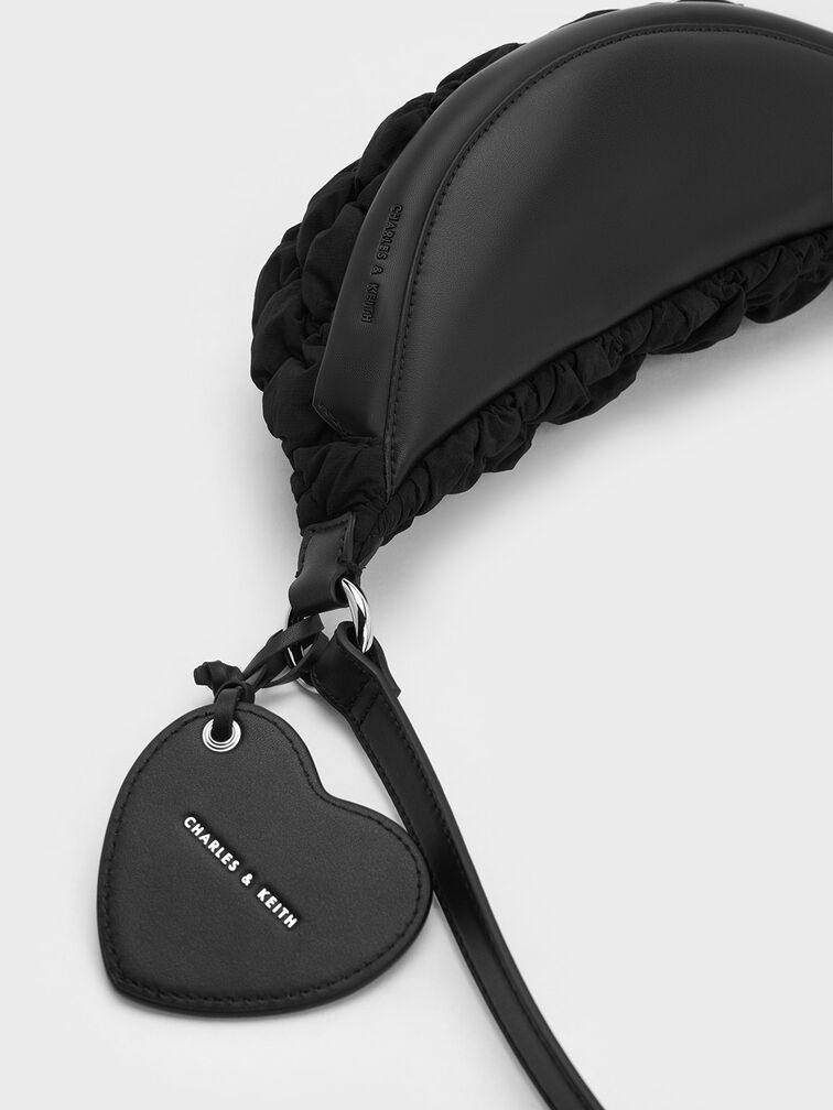 Nita Nylon Ruched Crossbody Bag, , hi-res