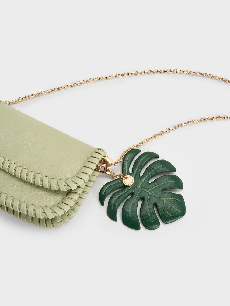Blume Braided Chain-Handle Wallet, Matcha Green, hi-res