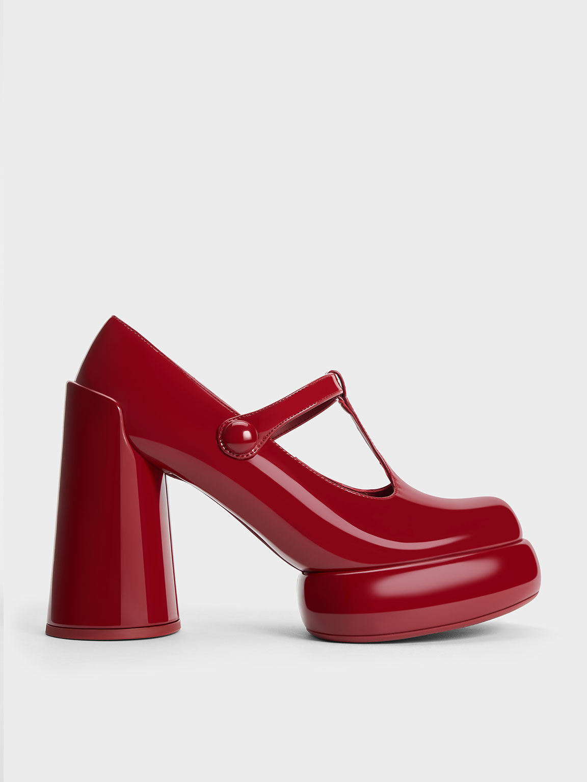 Red mary jane platform sales shoes
