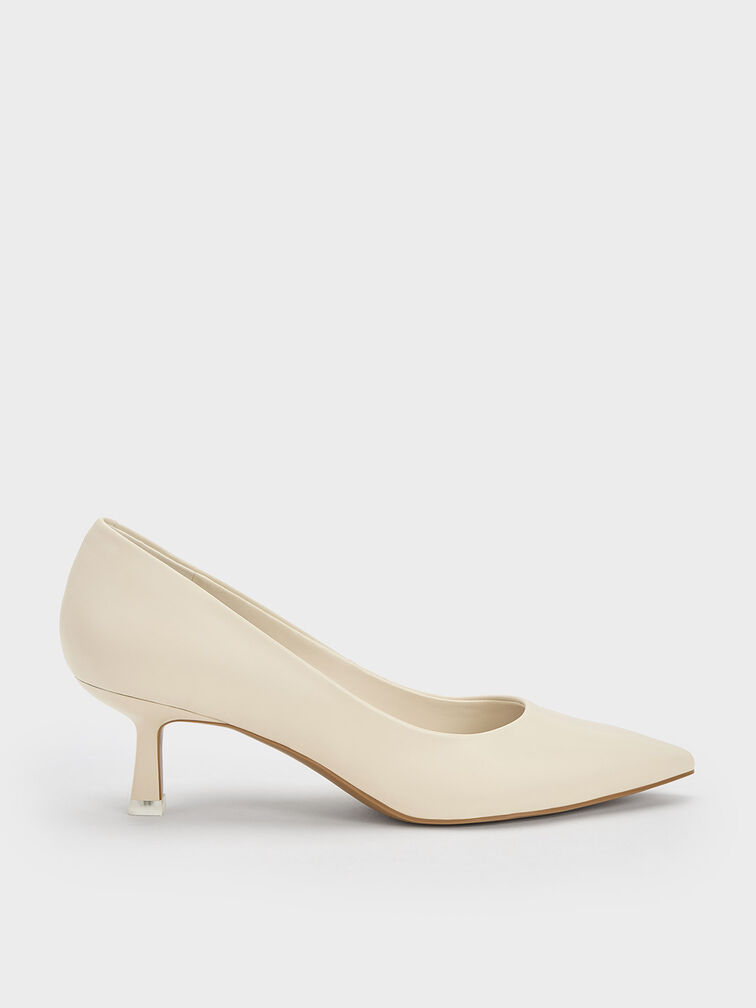 Emmy Spool Heel Pumps, Chalk, hi-res