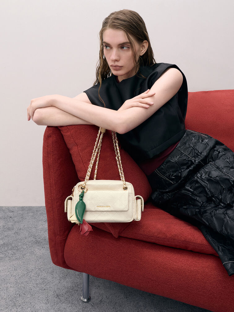 Duo Quilted Crossbody Bag, Cream, hi-res