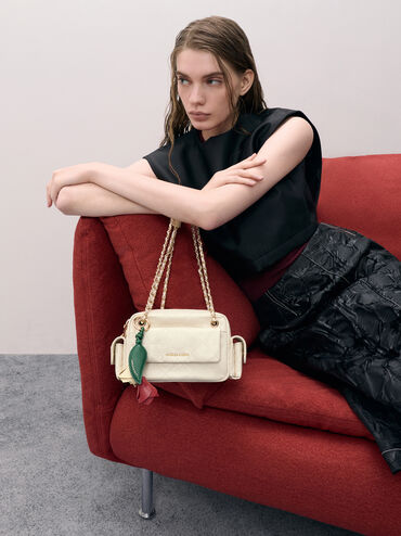 Duo Quilted Crossbody Bag, Cream, hi-res