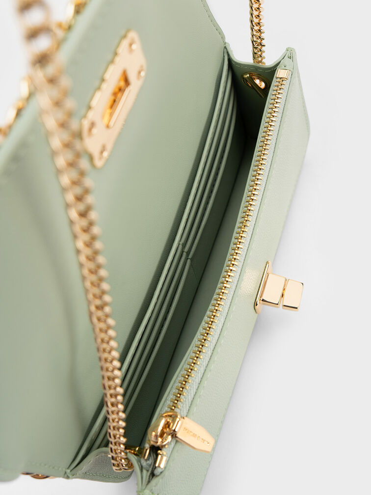 Micaela Quilted Long Wallet, , hi-res