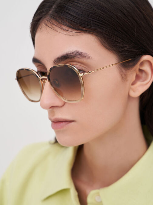 Recycled Acetate Butterfly Sunglasses, , hi-res