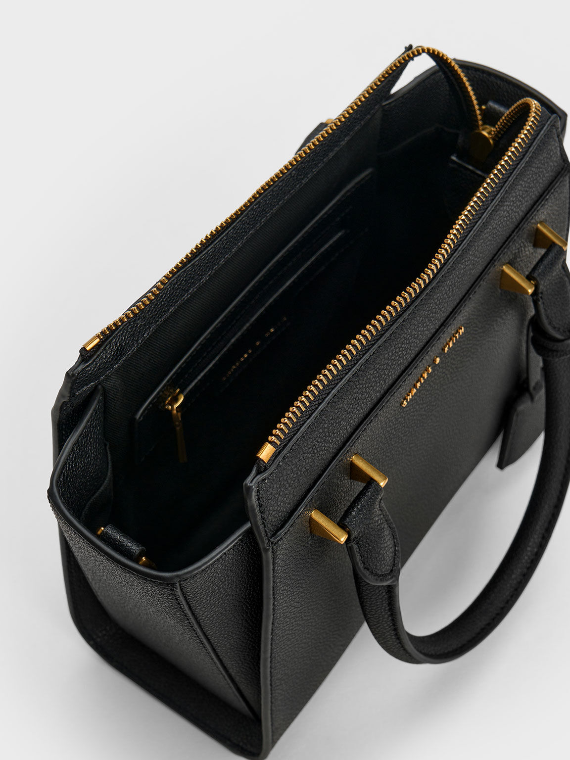 Charles & keith shop structured trapeze bag 2018