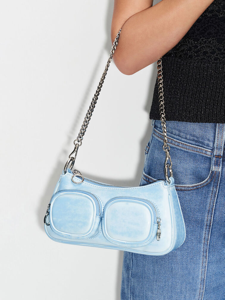 Letitia Chain-Link Shoulder Bag, , hi-res