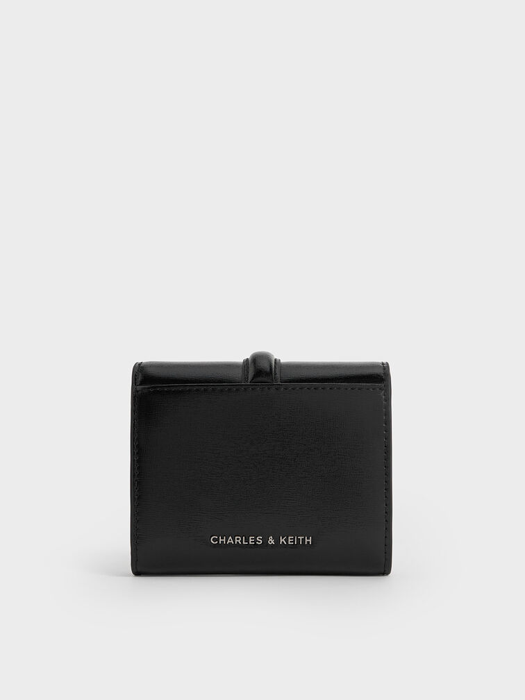 Wisteria Metallic-Accent Wallet, Noir, hi-res