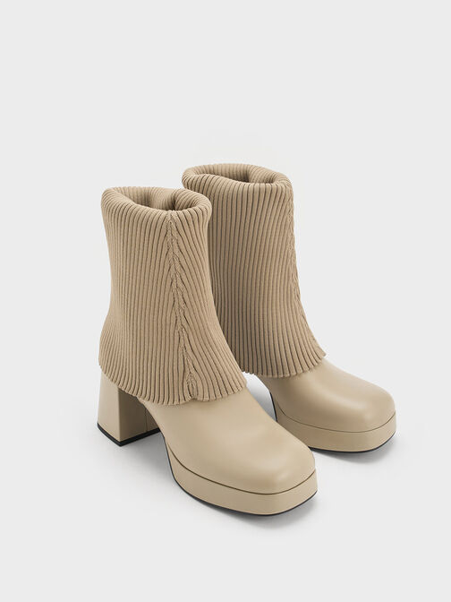 Evie Knitted-Sock Ankle Boots, , hi-res