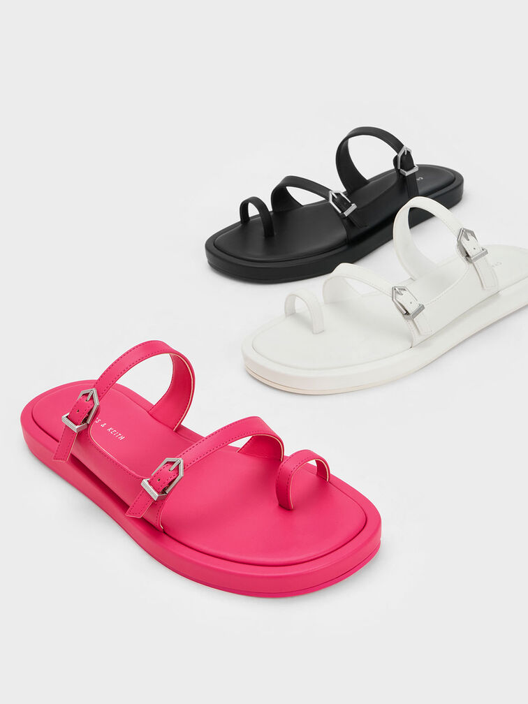 Double Buckle Toe-Loop Sandals, , hi-res