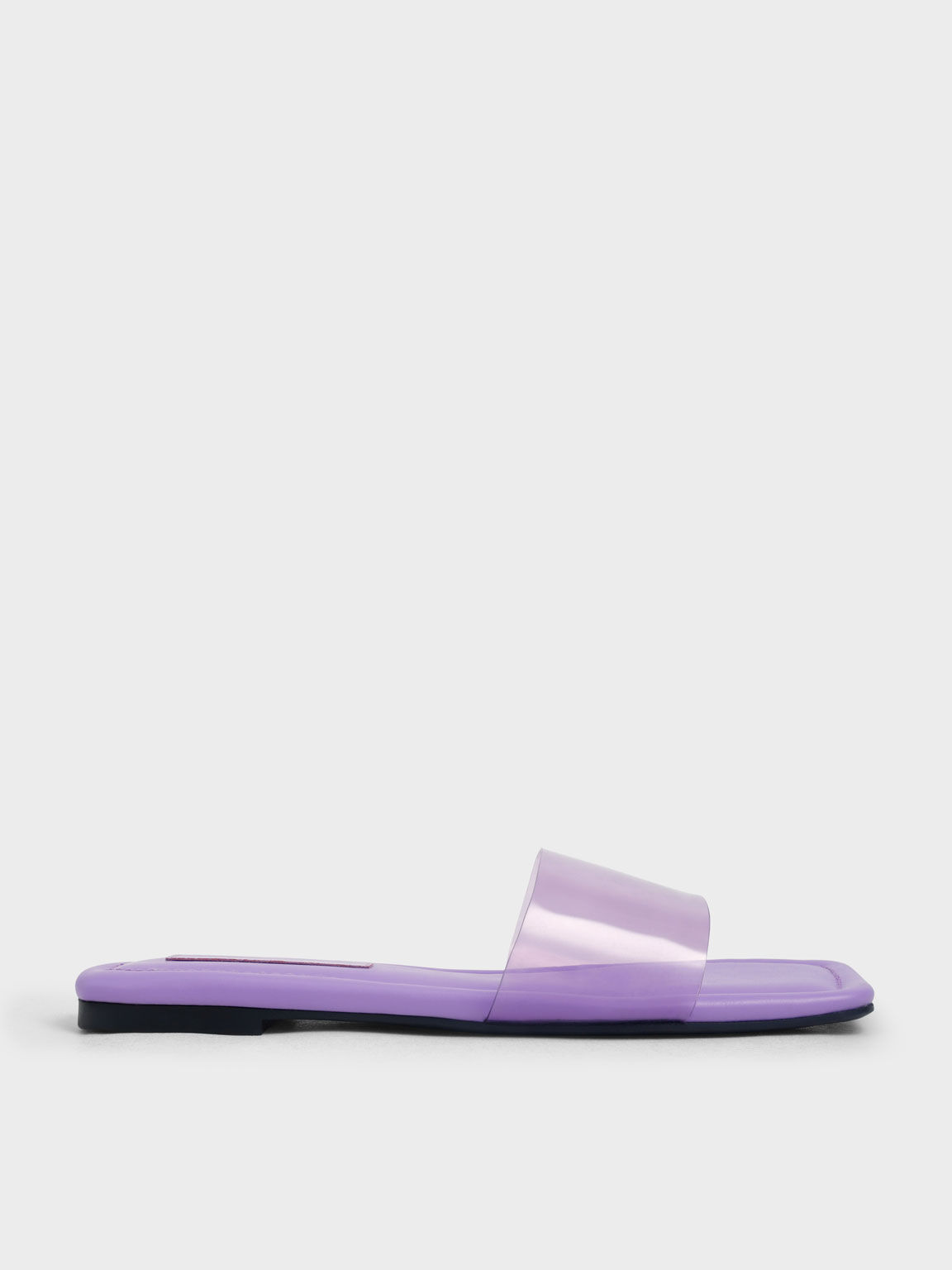 Padded Slide Sandals, Purple, hi-res