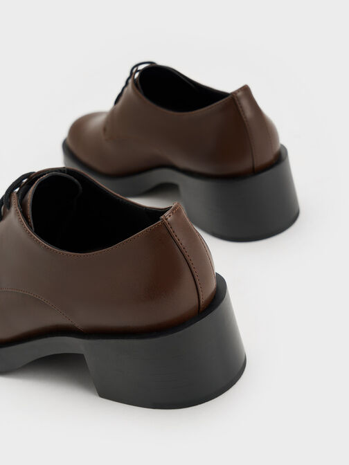 Block Heel Lace-Up Oxfords, , hi-res