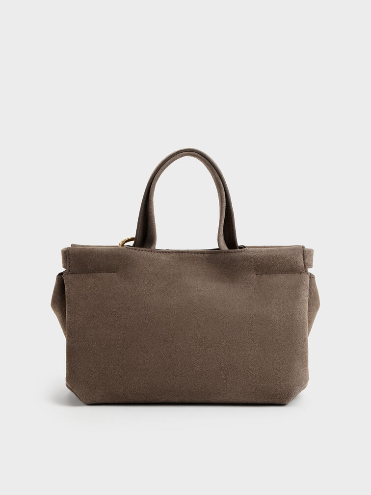 Mini Zephyr Tassel Tote Bag, Stone Grey, hi-res