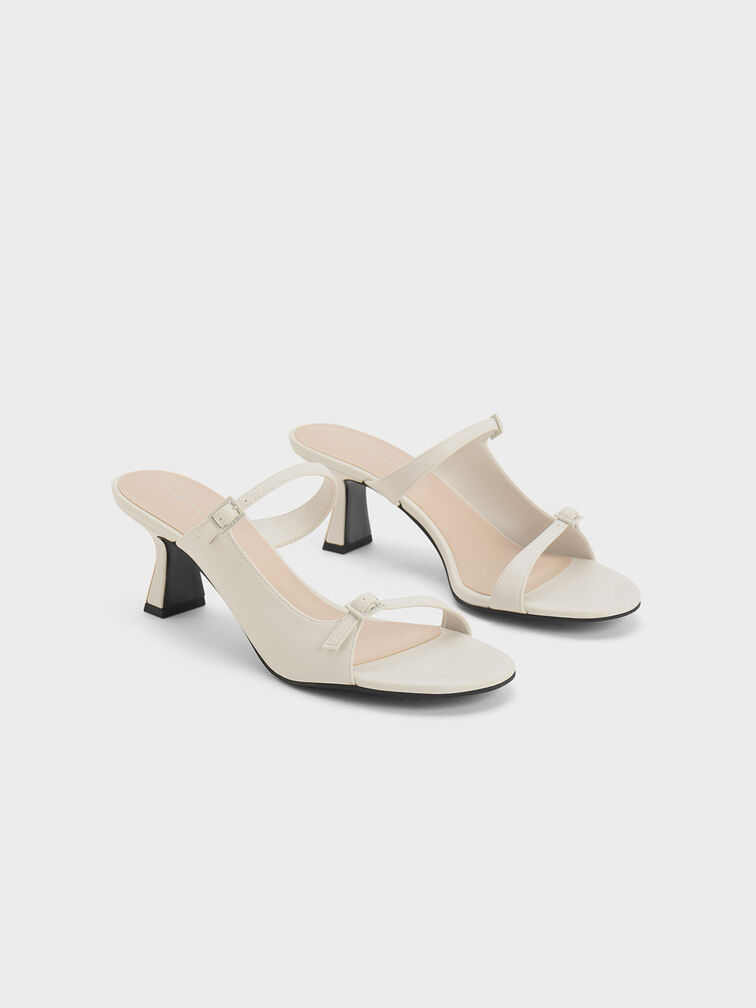 Double Strap Heeled Mules, , hi-res