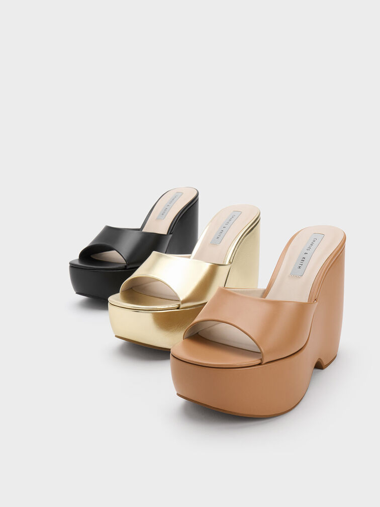Chunky Platform Wedge Mules, , hi-res