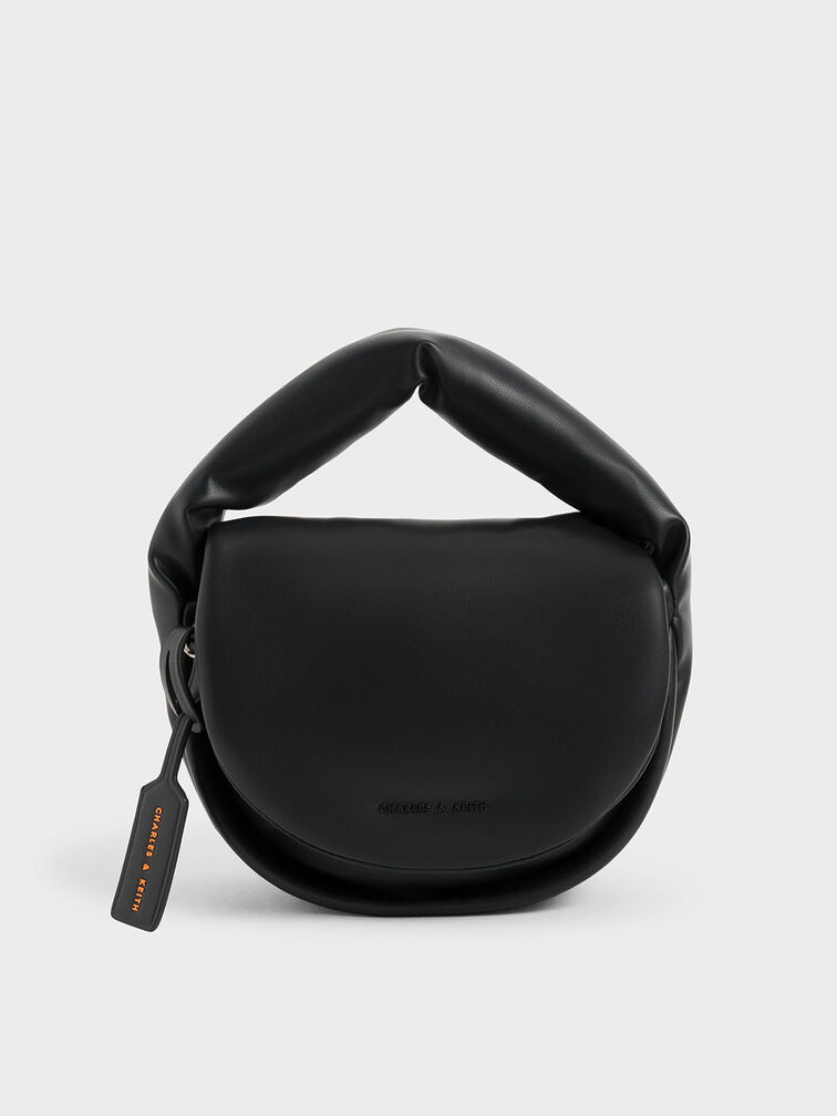 Yama Padded Handle Bag, สีดำ, hi-res
