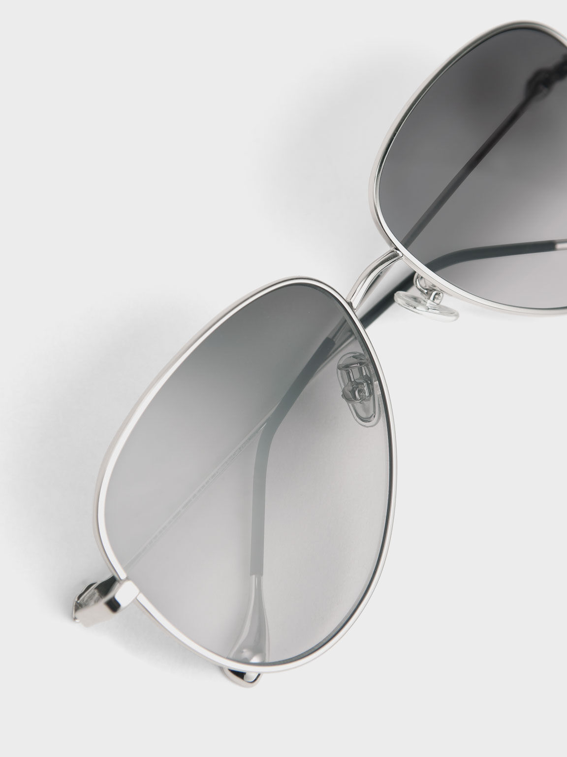 Aviator Sunglasses, Silver, hi-res