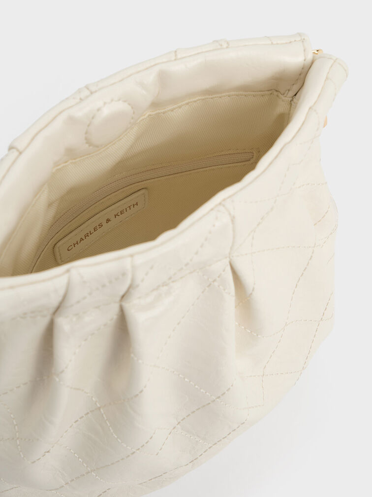 กระเป๋าเป้สองฟังก์ชันดีไซน์สายโซ่รุ่น Duo, สีครีม, hi-res