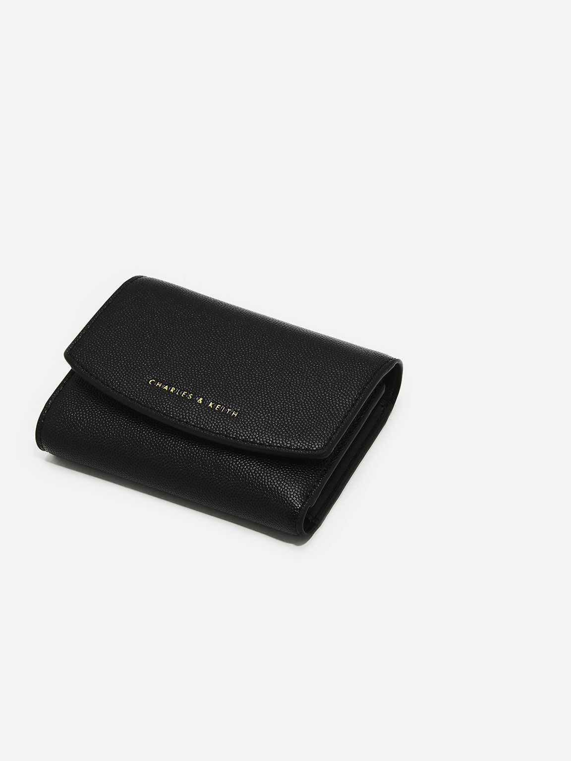 Black Front Flap Wallet CHARLES KEITH TH