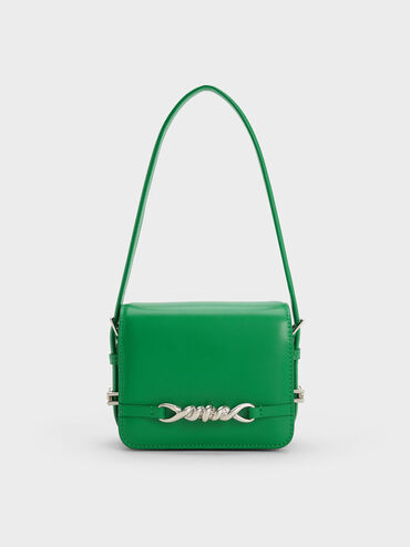 Mini Henrietta Shoulder Bag, สีเขียว, hi-res