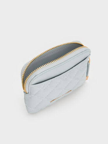 Duo Quilted Card Holder, Sea Salt Blue, hi-res