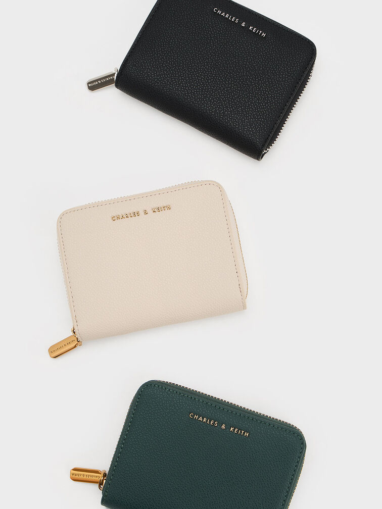 กระเป๋าสตางค์ทรงเหลี่ยมแบบซิปรอบรุ่น Dulcie, สีดำ, hi-res