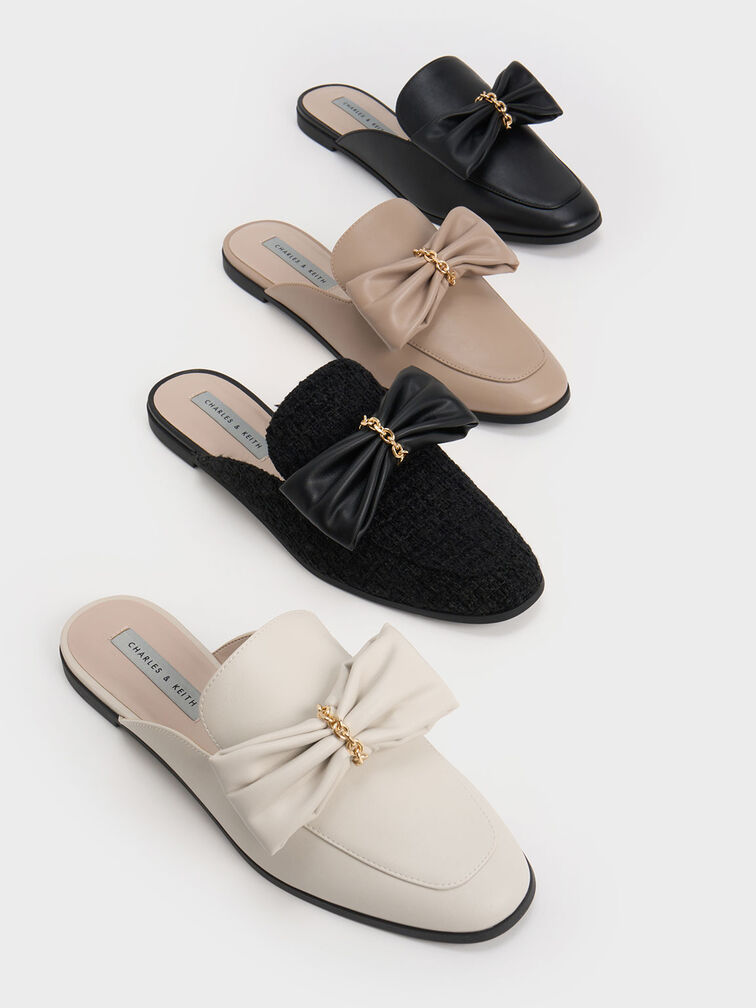 Chain-Link Bow Loafer Mules, , hi-res