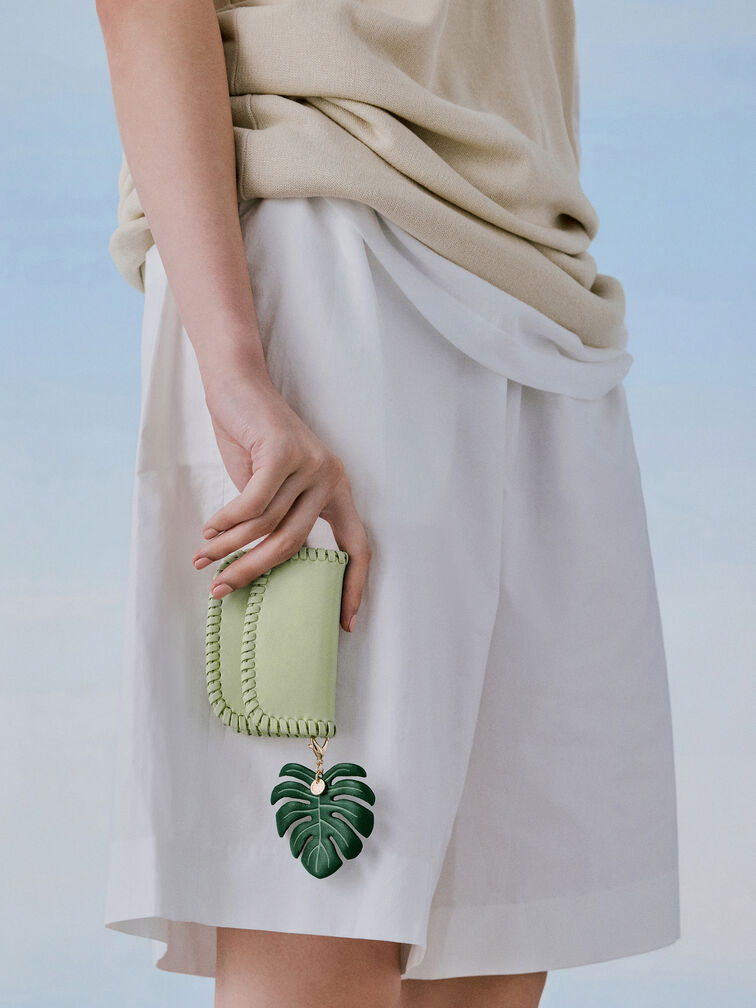 Blume Braided Chain-Handle Wallet, Matcha Green, hi-res