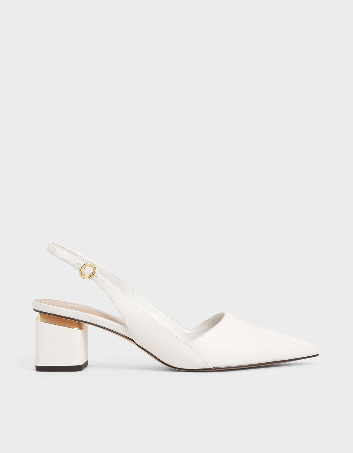 white pointed heels