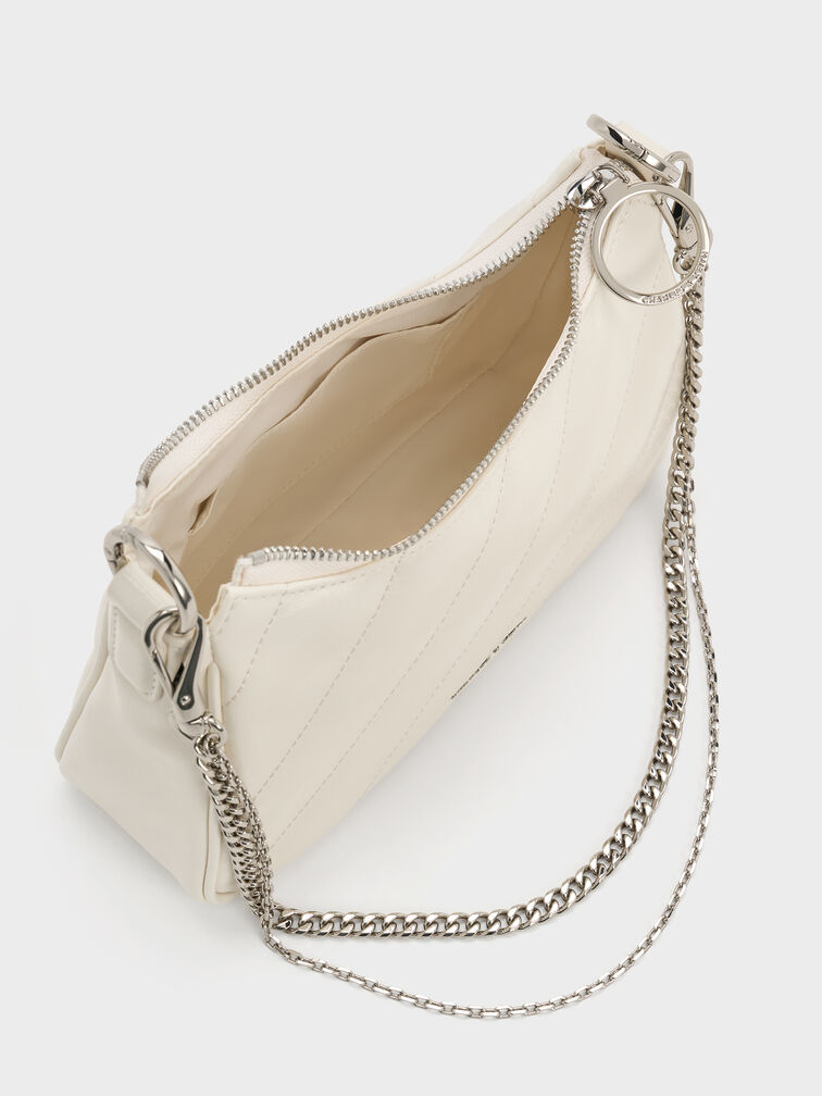 Philomena Chain-Strap Crossbody Bag, Cream, hi-res