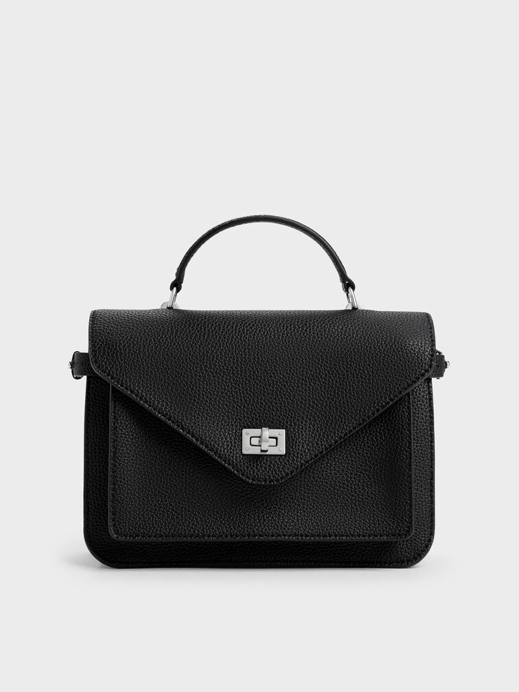 Mini Chance Turn-Lock Crossbody Bag, Noir, hi-res