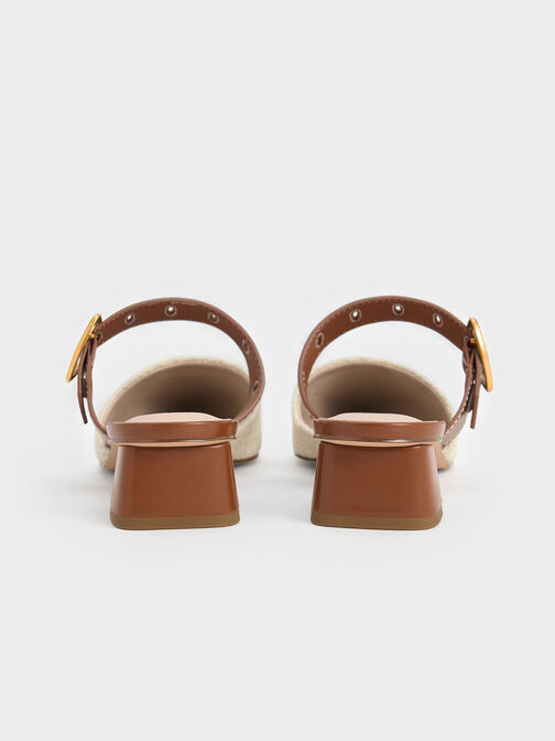 Sepphe Cut-Out Tweed Heeled Mules, , hi-res