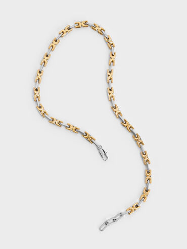 Adalyn Two-Tone Interlocking Necklace, Multi, hi-res