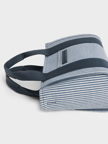 Kay Striped Tote Bag, Blue, hi-res