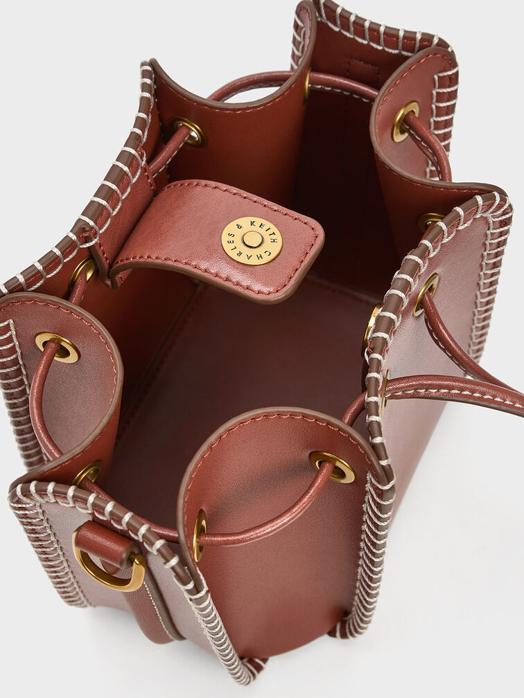 Circe Stitch-Trim Bucket Bag, , hi-res