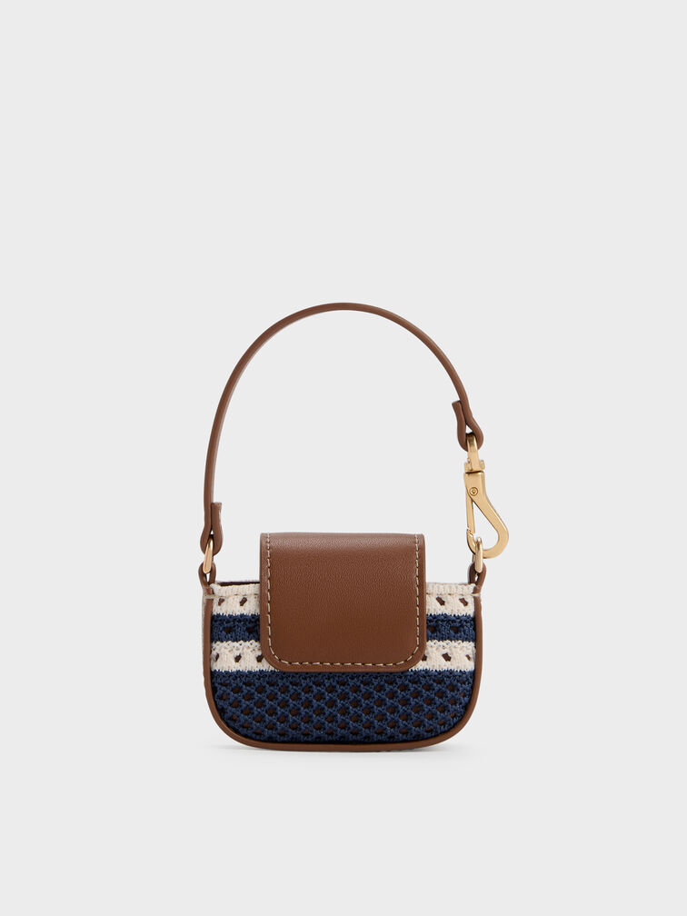 Ida Striped Knitted Micro Pouch, Multi, hi-res