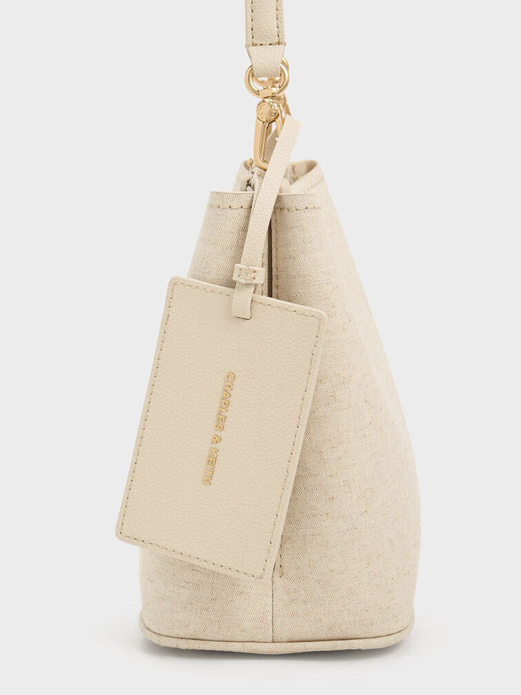 Alcott Canvas Bucket Bag, Beige, hi-res