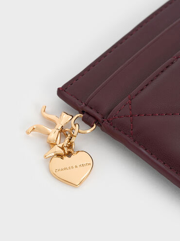 Arrietty Quilted Card Holder, Wineberry Red, hi-res