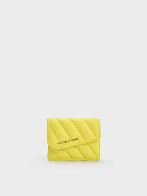 Asymmetric Flap Panelled Wallet, , hi-res