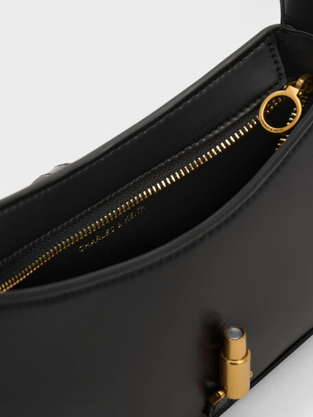 Cesia Metallic Accent Shoulder Bag, , hi-res