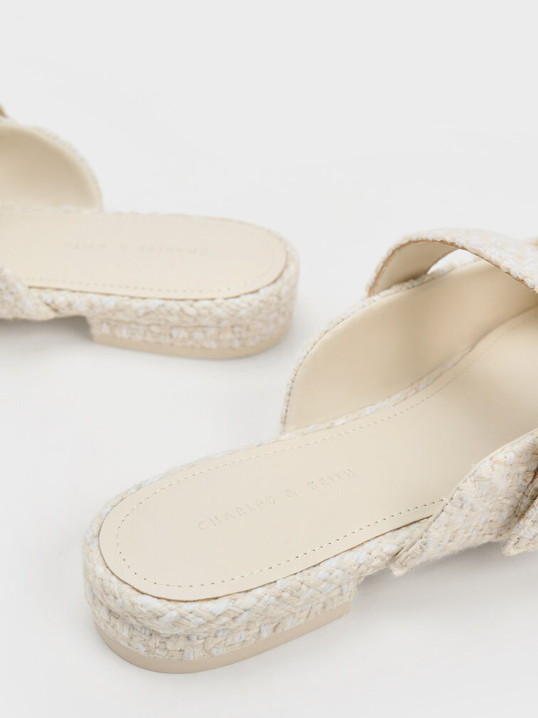 Tweed Pearl Buckle Mary Jane Mules, , hi-res