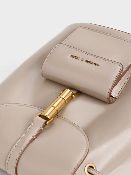 Cesia Metallic Accent Backpack, , hi-res