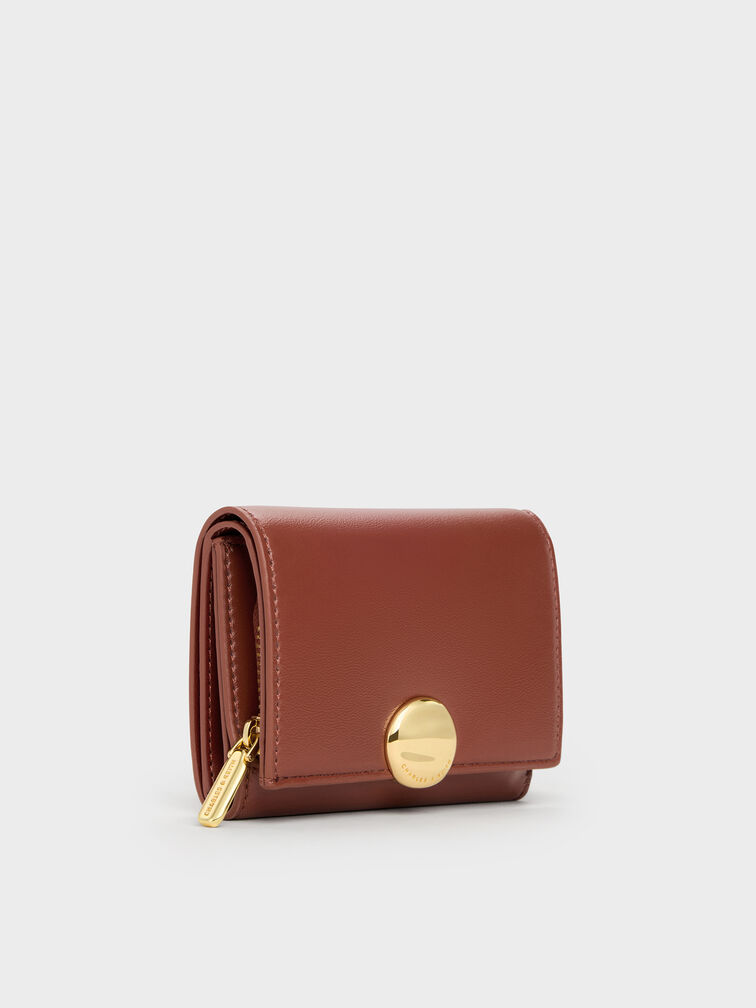 Behn Small Wallet, Brick, hi-res