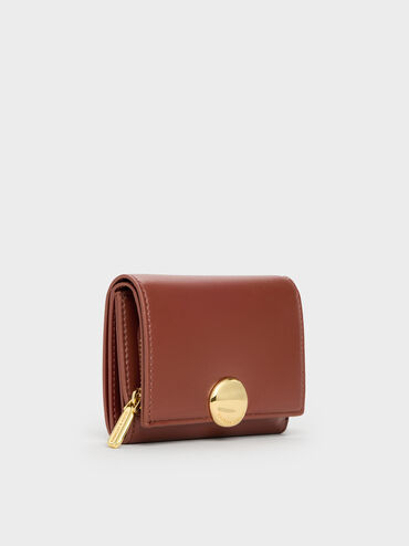 Behn Small Wallet, Brick, hi-res